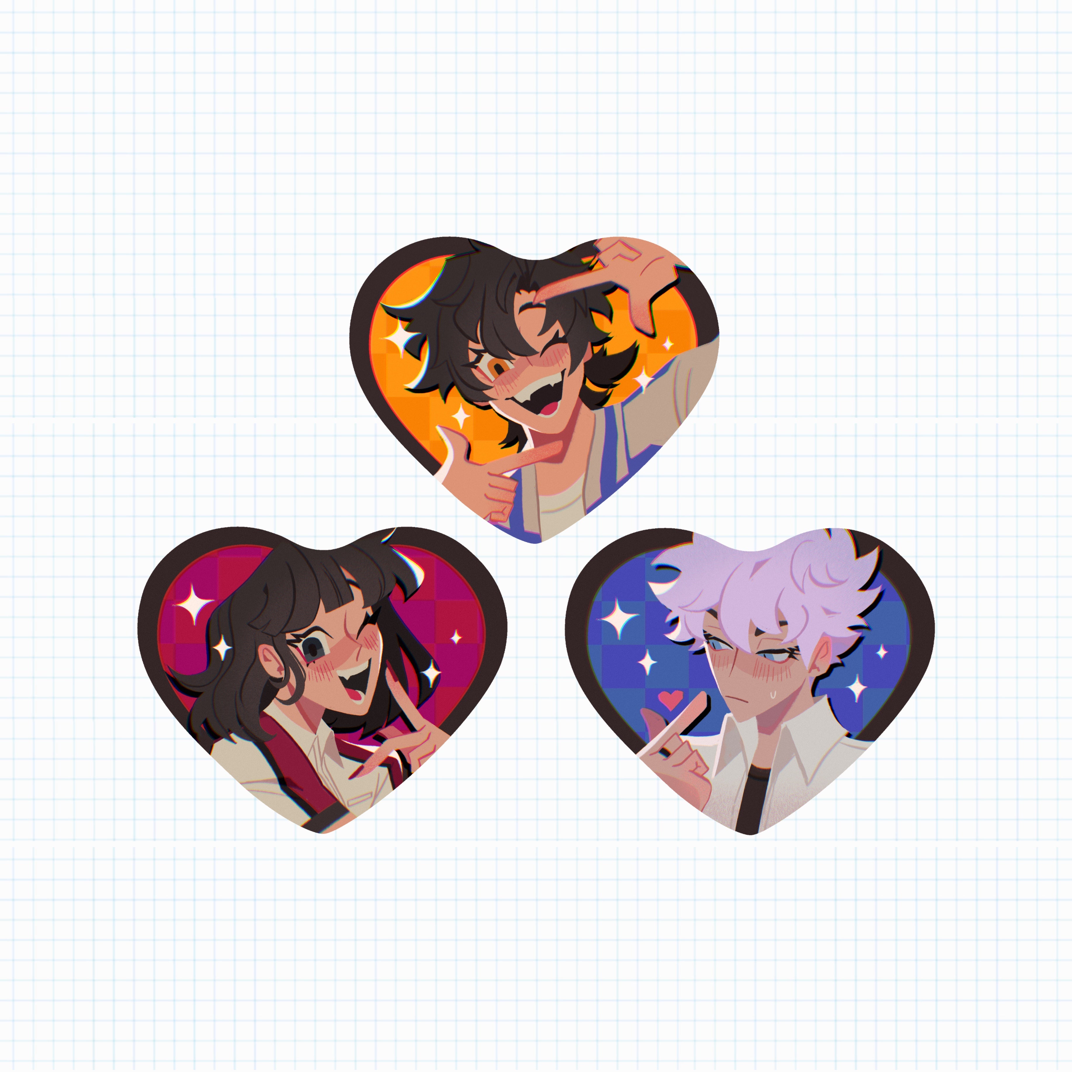 Link Click Heart Buttons