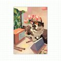 Desk Cat Print